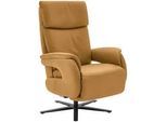 Dieter Knoll Relaxsessel , Currygelb , Leder , Echtleder , Nappaleder, Longlife-Leder , 70x117x85 cm , Fußauswahl, Lederauswahl, Stoffauswahl, Liegefunktion , Wohnzimmer, Sessel, Ledersessel