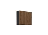 Küchen Hängeschrank 80 cm Küche MONZA Okapi Nußbaum Küchenzeile Küchenblock