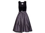 Midi Dirndl Evi Samt Schwarz
