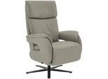 Dieter Knoll Relaxsessel , Hellgrau , Leder , Echtleder , Nappaleder, Longlife-Leder , 70x117x85 cm , Fußauswahl, Lederauswahl, Stoffauswahl, Liegefunktion , Wohnzimmer, Sessel, Ledersessel