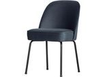 Esszimmerstuhl WOOOD "Stockholm", blau (türkis, schwarz), B:50cm H:82,5cm T:57cm, 100% Polyester, Stühle, Polsterstuhl, 4-Fuß-Metallgestell, Breite 50 cm