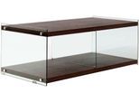 TV-Schrank KAYOOM "TV-Tisch Elementary, eckige Form, viel Ablagefläche", braun (hellbraun), B:120cm H:45cm T:60cm, Schränke, TV-Tisch, gehärtetes Glas, pflegeleicht