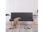 vidaXL Sitzbank 139,5 cm Grau Kunstleder