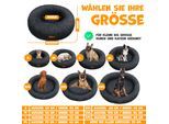 LOVPET® Hundebett Hundekissen Katzenbett Bagel, Waschbar, Inkl. Napf + 3x Kauknochen, Hundesofa flauschig Kissen Rund aus Plüsch für Kleine, Mittelgroße & Große Hunde, Katzen