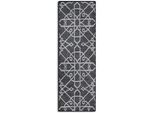 Novel Läufer , Schwarz , Textil , Uni , rechteckig , 80x400 cm , pflegeleicht , Teppiche und Böden, Teppiche, Teppichläufer, Läufer