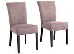 Home affaire Esszimmerstuhl »Queen«, (Set), 2 St., Luxus-Microfaser mit Druck, Beine aus massiver Buche, wengefarben...