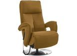 Valdera Relaxsessel , Currygelb , Leder , Echtleder , Longlife-Leder, Semi-Anilinleder , 77x110x87 cm , Goldenes M , Fußauswahl, Lederauswahl, Stoffauswahl, Relaxfunktion, Aufstehhilfe, Herz-Waage-Funktion , Wohnzimmer, Sessel, Ledersessel