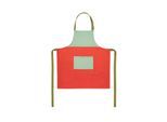 Kochschürze REMEMBER, hellgrün, orange, B:71cm L:86cm, Baumwolle, Schürzen, Kochschürze