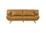 Celina 3-Sitzer-Sofa , Currygelb , Leder , Echtleder , Rindleder , 226x95x95 cm , Typenauswahl, Lederauswahl, Stoffauswahl, Hocker erhältlich, Rücken echt , Wohnzimmer, Sofas & Couches, Sofas, 3-Sitzer Sofas