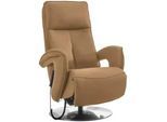 Valdera Relaxsessel , Honig , Leder , Echtleder , Longlife-Leder, Semi-Anilinleder , 77x110x87 cm , Goldenes M , Fußauswahl, Lederauswahl, Stoffauswahl, Relaxfunktion, Aufstehhilfe, Herz-Waage-Funktion , Wohnzimmer, Sessel, Ledersessel