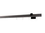 Gardinenstange GARESA "Finn Wandmontage", grau (grau, schwarz), L:210cm, Gardinenstangen, Innenlaufprofil, Wandmontage