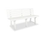 vidaXL Gartenbank 145,5 cm Kunststoff Weiß