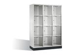 C+P Schließfachschrank Intro XL mit Acrylglastüren, 12 Fächer, H1750xB1220xT500mm Korpus Lichtgrau Zertifikat GS Ja ; C + P Möbelsysteme (8470A302|S10002)