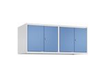 C+P Aufsatzschrank Classic PLUS, 4 Abteile, 500x1200x500mm, 7035/5023 Verschluss Zylinderschloss ; C + P Möbelsysteme (080092-40|S10020)