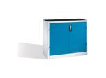 C+P Schwerlast-Beistellschrank mit Drehtüren, innen 1 Boden, H1000xB1200xT500mm Front Lichtblau Korpus Lichtgrau ; C + P Möbelsysteme (8831-052|S10261)