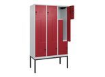 C+P Z-Spind Classic PLUS, Gestell, 6 Fächer, 2120x1200x500mm, 7035/3003 Verschluss Sicherheits-Drehriegel ; C + P Möbelsysteme (0800337-326|S10001)