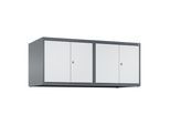 C+P Aufsatzschrank Classic PLUS, 4 Abteile, 500x1200x500mm, 7016/7035 Verschluss Zylinderschloss ; C + P Möbelsysteme (080092-40|S10028)