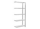 Schulte Anbauregal Büro-Steckregal MULTIplus85 1800 x 750 x 300 mm 5 Fachböden Kreuzstrebe RAL 7035 lichtgrau mit Anschlagleiste ; Schulte Lagertechni (36003)
