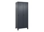 C+P Wäsche-Spind Classic PLUS, Füße, 2 Abteile, 1950x800x500mm, 7016/7016 Verschluss Sicherheits-Drehriegel ; C + P Möbelsysteme (080010-22B|S10012)