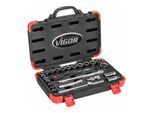 VIGOR V2460N Steckschlüssel-Satz, 1/2 Antrieb, Außen-Sechskant Profil, 10-32 mm, V2460N)