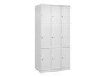 C+P Schließfachschrank Classic PLUS, 3 Abteile, 1850x900x500mm, 9016/9016 Innenhöhe Gefach oben (oberes 599 mm Front RAL 9016 Verkehrsweiß ; C + P Möb (080000-303|S10012)