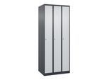 C+P Spind Classic PLUS, 3 Abteile, 1850x750x500mm, 7016/7035 Verschluss Zylinderschloss 3 Garderobenhaken ; C + P Möbelsysteme (080000-39|S10019)