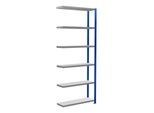 Schulte Anbauregal Steckregal MULTIplus250 2500 x 1000 x 300 mm 6 Fachböden Kreuzstrebe RAL 5010 enzianblau/verzinkt ; Schulte Lagertechnik (12936-B)