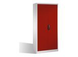 C+P Akten-Garderobenschrank Acurado mit Drehtüren, H1950xB930xT400mm Front Rubinrot Korpus Lichtgrau ; C + P Möbelsysteme (9260-30|S10156)