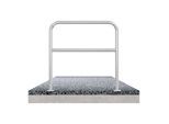 Schake Abweisebügel aus Stahlrohr Ø 48 x 2,5 mm Breite: 2000 mm, Höhe: 1000 mm + Querholm, zum Aufdübeln (448_64)