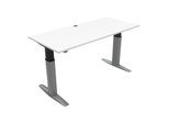 STIER Elektrisch höhenverstellbarer Schreibtisch 501-23 180x80cm Weiß mel. 68-120cm (905469)