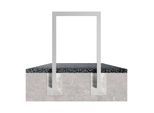 Schake Anlehnbügel aus Vierkantrohr 60x60mm, Breite: 450mm Gesamthöhe:1200 mm ohne Querholm feuerverzinkt (454_045)