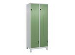 C+P Z-Spind, Classic PLUS, Füße, 4 Fächer, 1950x800x500mm, 7035/6011 Verschluss Sicherheits-Drehriegel ; C + P Möbelsysteme (080013-224|S10006)