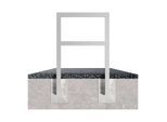 Schake Anlehnbügel aus Vierkantrohr 60x60mm, Breite: 1000mm Gesamthöhe: 1200 mm + Querholm feuerverzinkt (455_100)