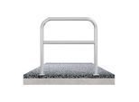 Schake Abweisebügel aus Stahlrohr Ø 60 x 2,5 mm Breite: 1500 mm, Höhe: 1000 mm + Querholm, zum Aufdübeln (465_63)