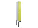 C+P Spind Classic PLUS, Gestell, 1 Abteil, 2120x300x500mm, 7035/0024 Verschluss Sicherheits-Drehriegel 4 Garderobenhaken Trennwand mittig ; C + P Möbe (0800307-10F|S10010)