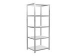 Schulte Grundregal Steckregal MULTIplus250 2000 x 750 x 600 mm 5 Fachböden Kreuzstrebe RAL 7035 lichtgrau ; Schulte Lagertechnik (32860-75)