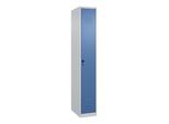C+P Spind Classic PLUS, 1 Abteil, 1850x300x500mm, 7035/5023 Verschluss Sicherheits-DrehriegelTrennwand mittig ; C + P Möbelsysteme (080000-10F|S10003)