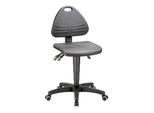 bimos Arbeitsstuhl Isitec mit Rollen und PU-Schaum schwarz Sitzhöhe 430-600 mm (9608-2000)