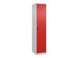 C+P Spind Classic PLUS, 1 Abteil, 1850x400x500mm, 7035/3020 Verschluss Sicherheits-DrehriegelTrennwand mittig ; C + P Möbelsysteme (080000-12F|S10001)