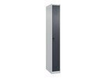 C+P Spind Classic PLUS, 1 Abteil, 1850x250x500mm, 7035/7016 Verschluss Sicherheits-Drehriegel ; C + P Möbelsysteme (080000-19|S10007)