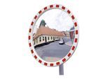 Moravia Verkehrsspiegel aus Acrylglas rund 600 mm Rahmen rot/weiß + 76er Schelle (243.10.158)