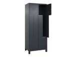 C+P Z-Spind, Classic PLUS, Füße, 4 Fächer, 1950x800x500mm, 7016/7016 Verschluss Zylinderschloss ; C + P Möbelsysteme (080013-224|S10027)