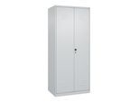 C+P Schwarz-Weiß-Spind Classic PLUS, 2 Abteile, 1850x800x500mm, 7035/7035 Verschluss Sicherheits-Drehriegel ; C + P Möbelsysteme (080002-22|S10013)
