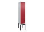 C+P Z-Spind Classic PLUS, Gestell, 2 Fächer, 2120x400x500mm, 7035/3003 Verschluss Sicherheits-Drehriegel ; C + P Möbelsysteme (0800337-122|S10001)