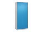 C+P Wäsche-/Garderobenspind Classic PLUS, 2 Abteile, 1850x800x500mm, 7035/5012 Verschluss Zylinderschloss Front RAL 5012 Lichtblau ; C + P Möbelsystem (080600-22|S10017)
