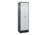 C+P Wäsche-/Kombispind Classic PLUS, Sockel, 2 Abteile, 1950x600x500mm, 7016/703 Verschluss Sicherheits-Drehriegel Front RAL 7035 Lichtgrau ; C + P Mö (080620-20|S10013)