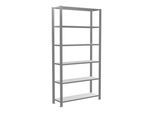 Schulte Grundregal Büro-Steckregal MULTIplus85 2000 x 1000 x 300 mm 6 Fachböden Kreuzstrebe verzinkt ohne Anschlagleiste ; Schulte Lagertechnik (17725)
