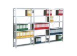 Regalwerk BERT Büroregal Anbaufeld HxBxT 2000x1285x300mm 6 Fachböden für 5 Ordner (B3-55113-30)