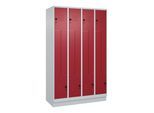 C+P Z-Spind, Classic PLUS, Sockel, 8 Fächer, 1950x1200x500mm, 7035/3003 Verschluss Sicherheits-Drehriegel ; C + P Möbelsysteme (080023-408|S10001)