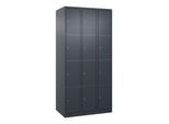 C+P Schließfachschrank Classic PLUS, 3 Abteile, 1850x900x500mm, 7016/7016 Innenhöhe Gefach oben (oberes 453 mm Front RAL 7016 Anthrazitgrau ; C + P Mö (080000-304|S10010)